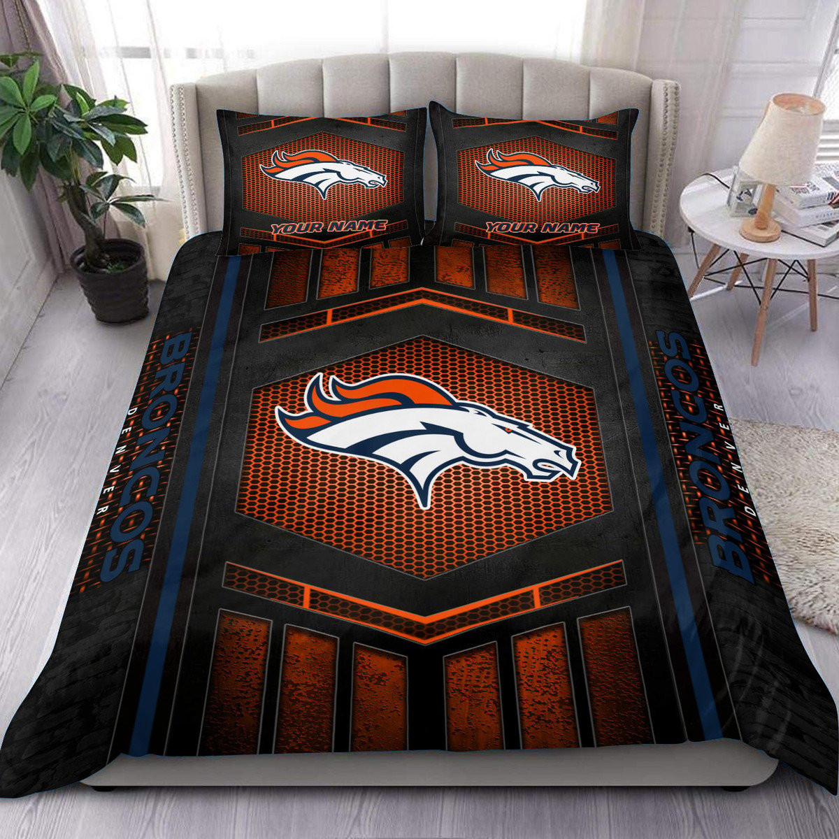 Denver Broncos Personalized Bedding Set Best Gift For Fan BGBED112