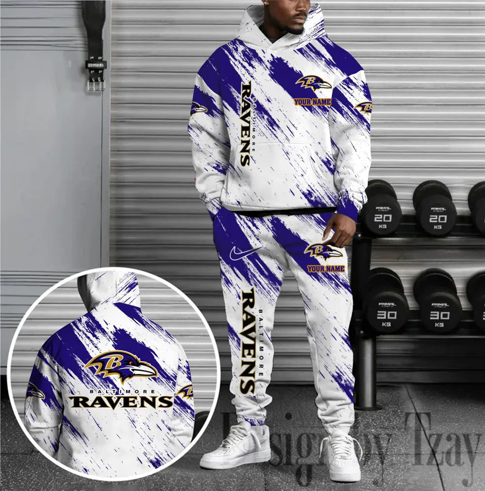 Baltimore Ravens Combo Hoodie And Sweatpants Gift For Fan AZHD1356