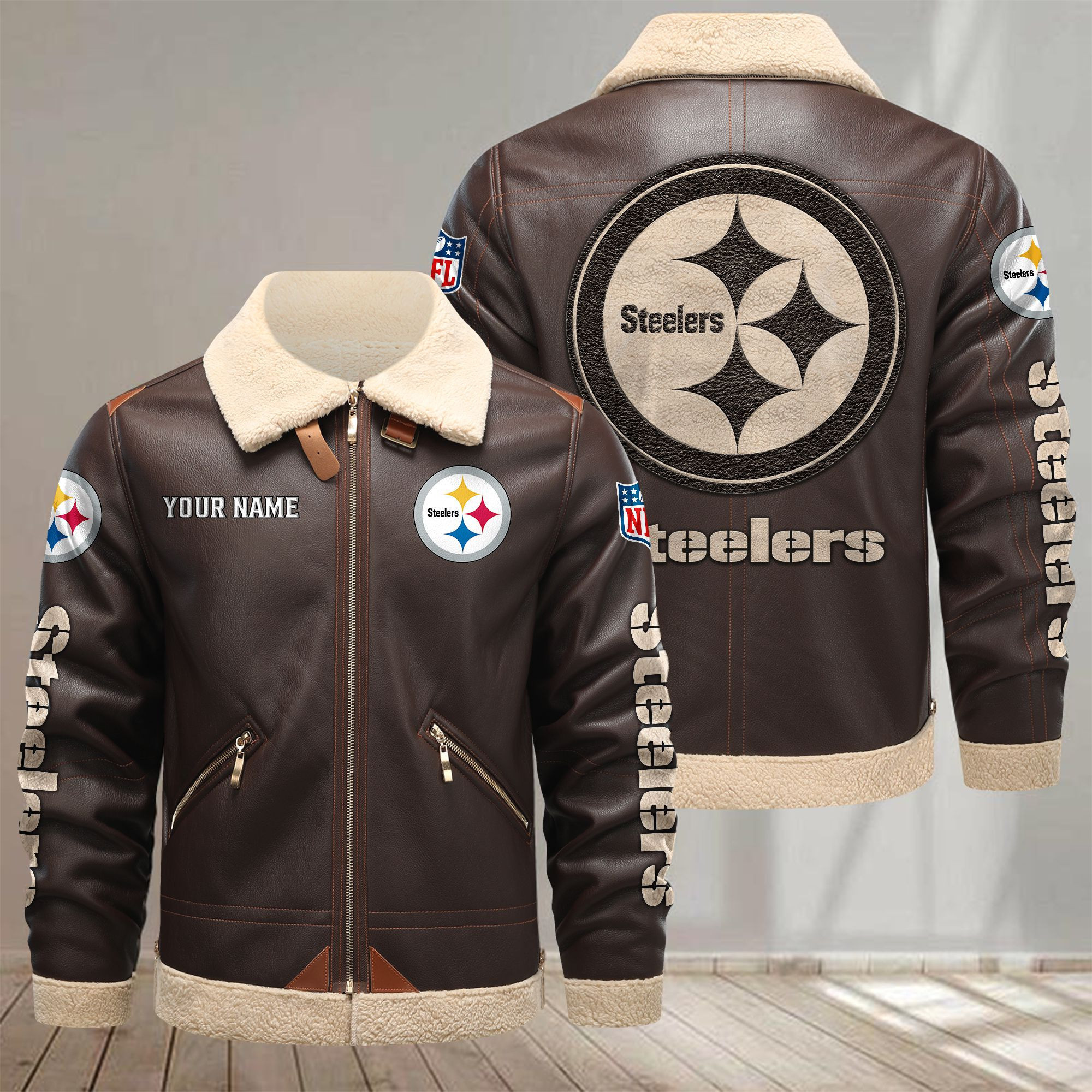 Pittsburgh Steelers VITPL097 Leather Jacket – Premium & Ultra-Thick Leather Jacket