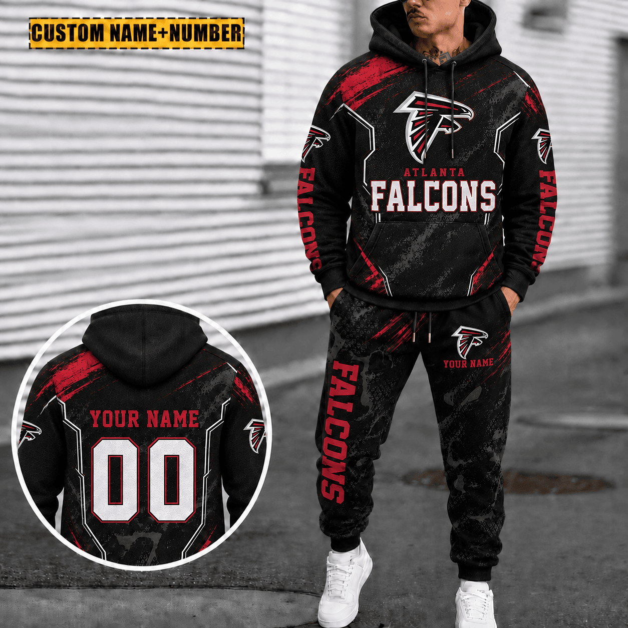 Atlanta Falcons Personalized Combo Hoodie And Sweatpants Gift For Fan VAN3137