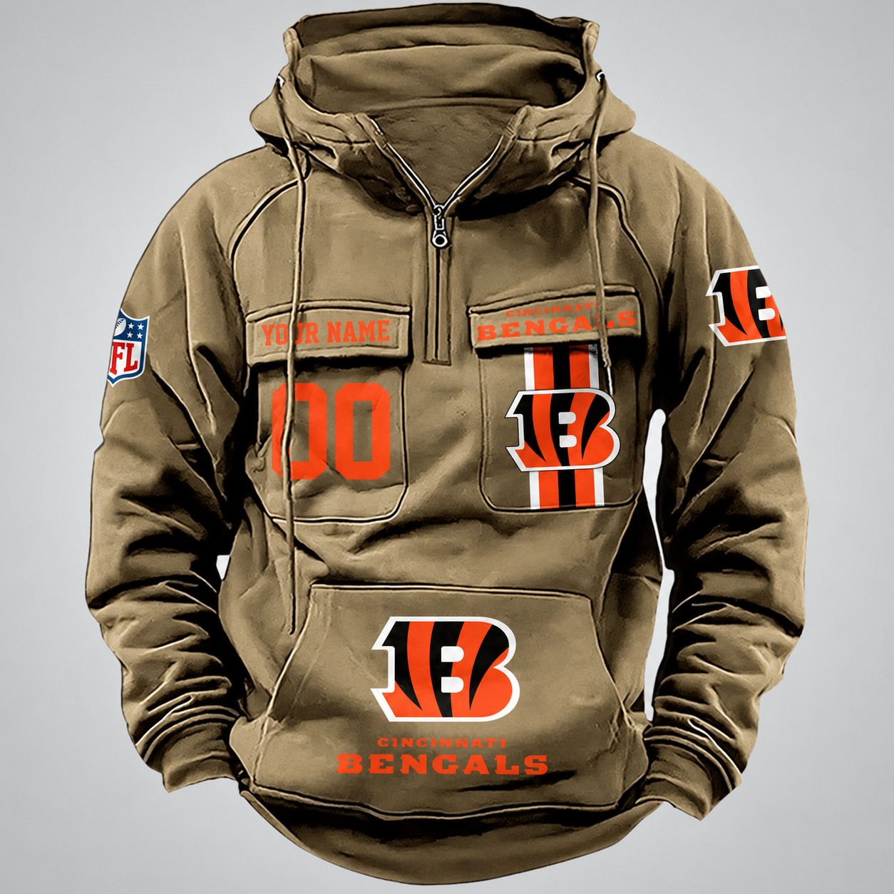 Cincinnati Bengals Vintage Men Hoodie DV2 AZVMHD418