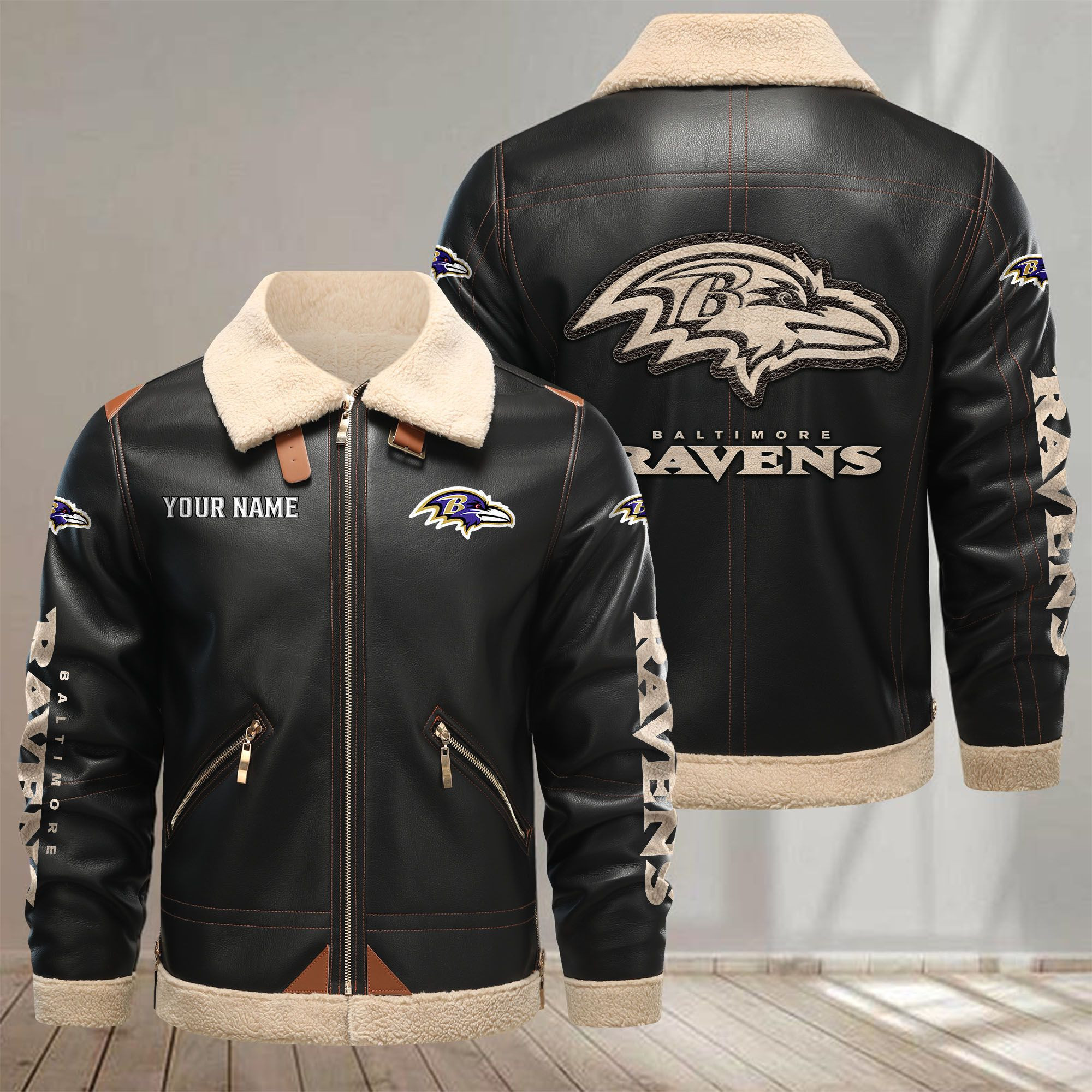 Baltimore Ravens VITPL073 Leather Jacket – Premium & Ultra-Thick Leather Jacket