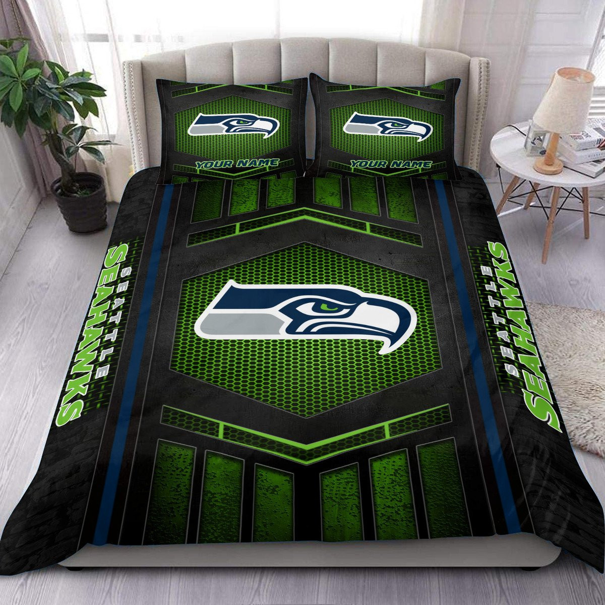Seattle Seahawks Personalized Bedding Set Best Gift For Fan BGBED131