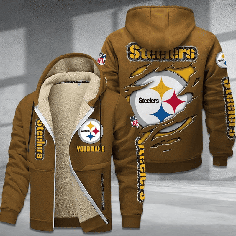 Pittsburgh Steelers DMTZ0380 Premium Thick Zip-Up Hoodie