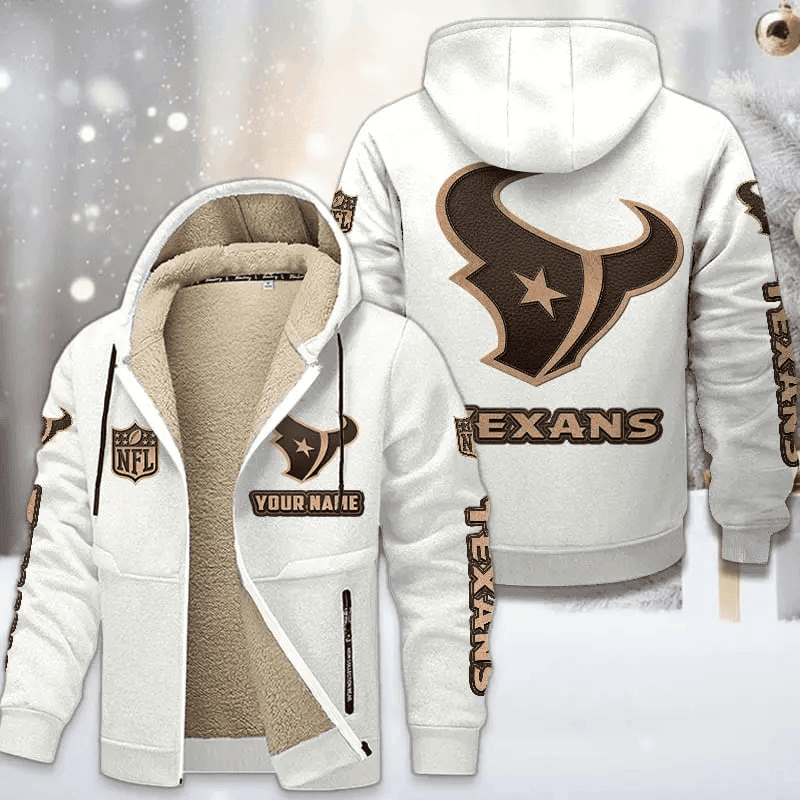 Houston Texans DMTZ0850 Premium Sherpa-Lined Winter Hoodie – Personalized Edition
