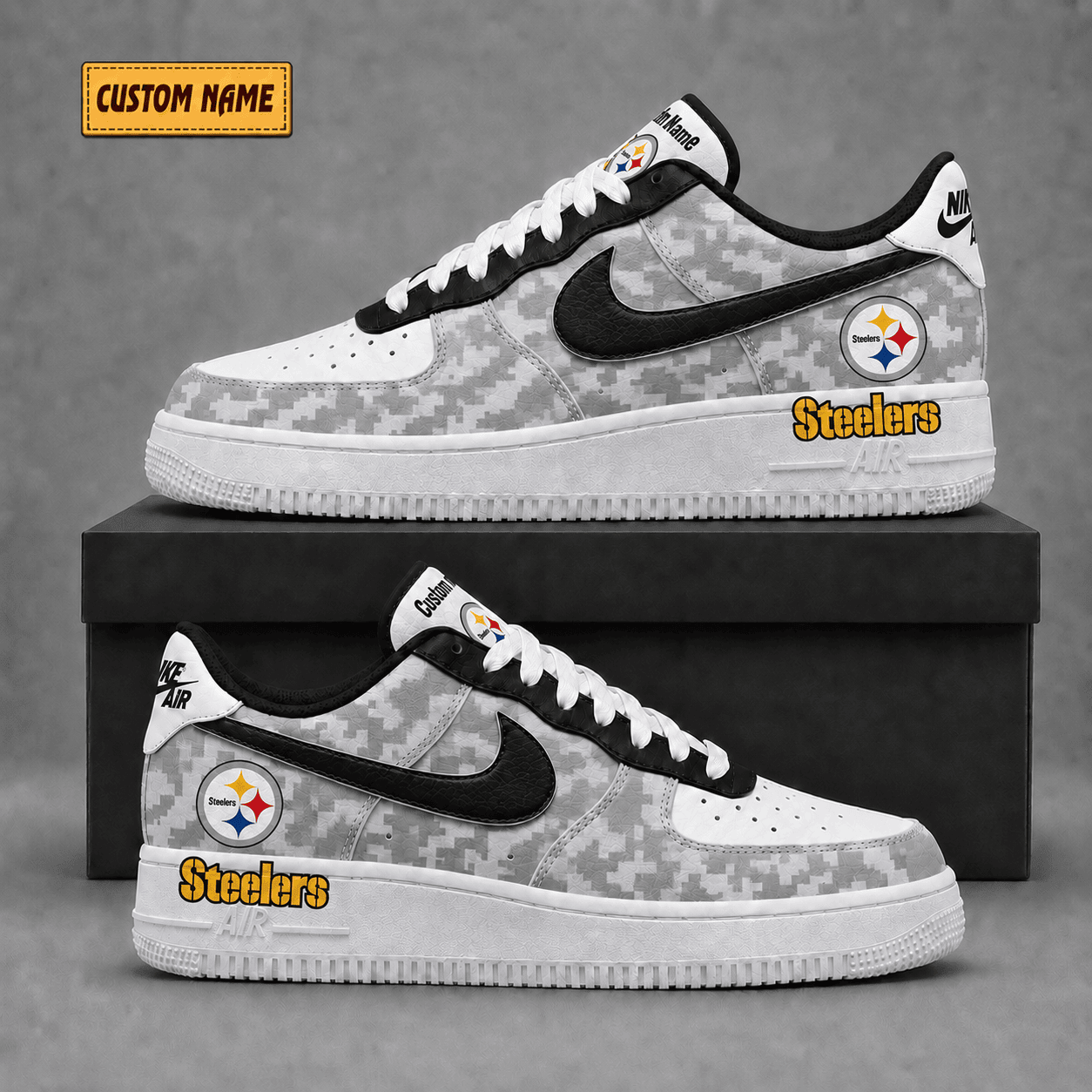Pittsburgh Steelers | Premium NFL Fear The Team AF1 Sneakers - VA36221