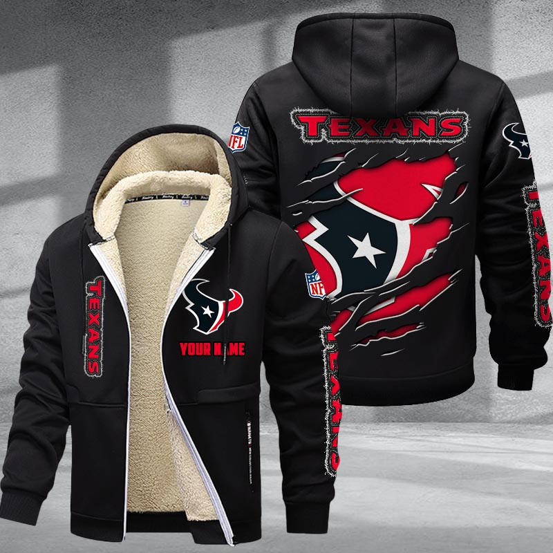 Houston Texans DMTZ0366 Premium Sherpa-Lined Winter Hoodie – Personalized Edition