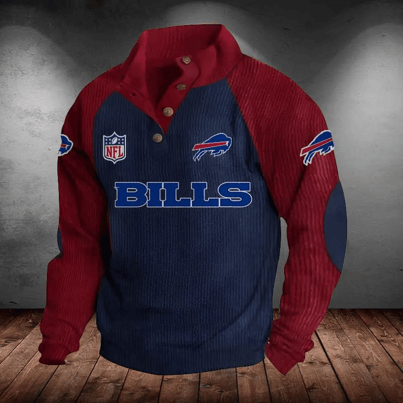 Buffalo Bills S9DBSCH822 Men's Corduroy Colorblock Sweatshirt