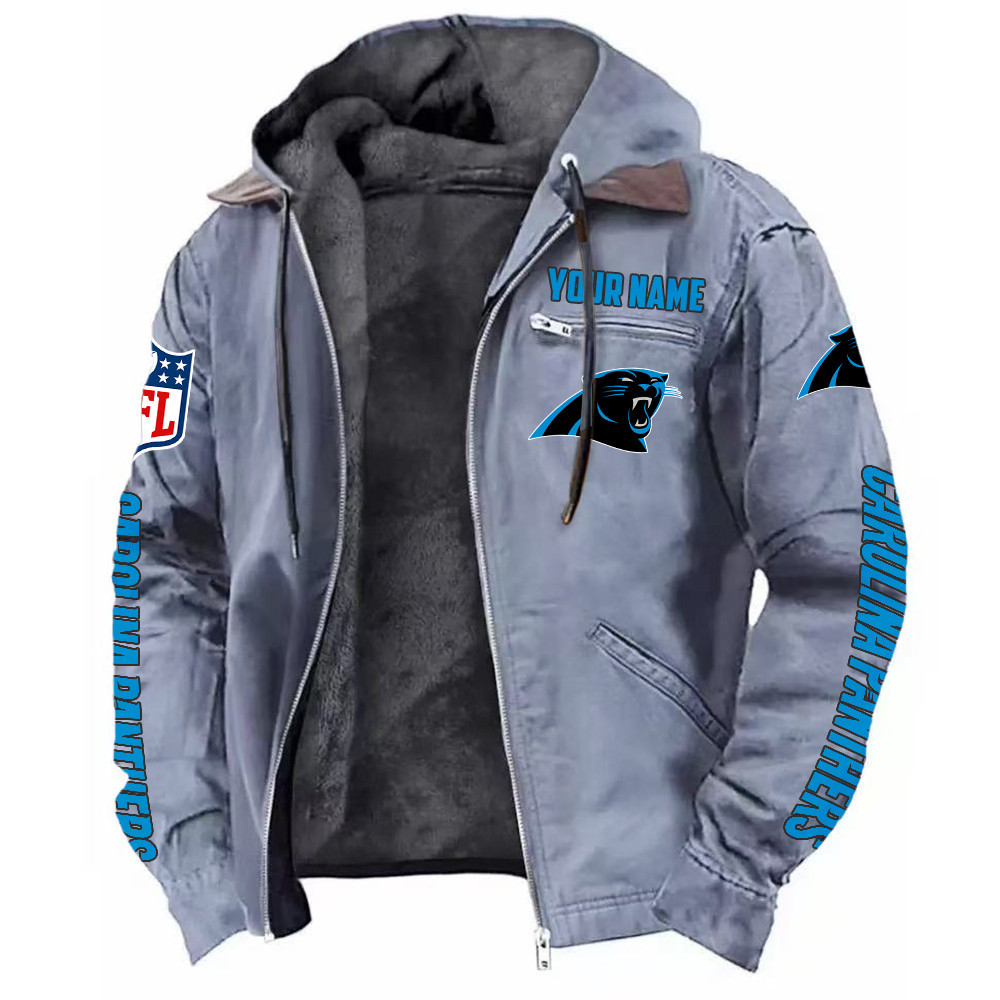 Carolina Panthers DMJK0005 Hooded Cardigan Jacket