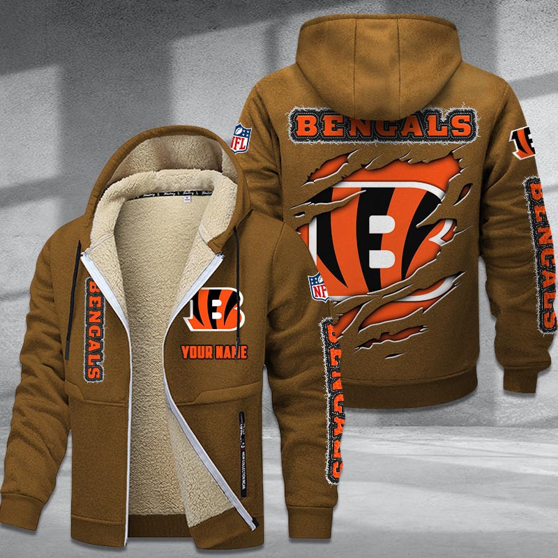 Cincinnati Bengals DMTZ0360 Premium Sherpa-Lined Winter Hoodie – Personalized Edition