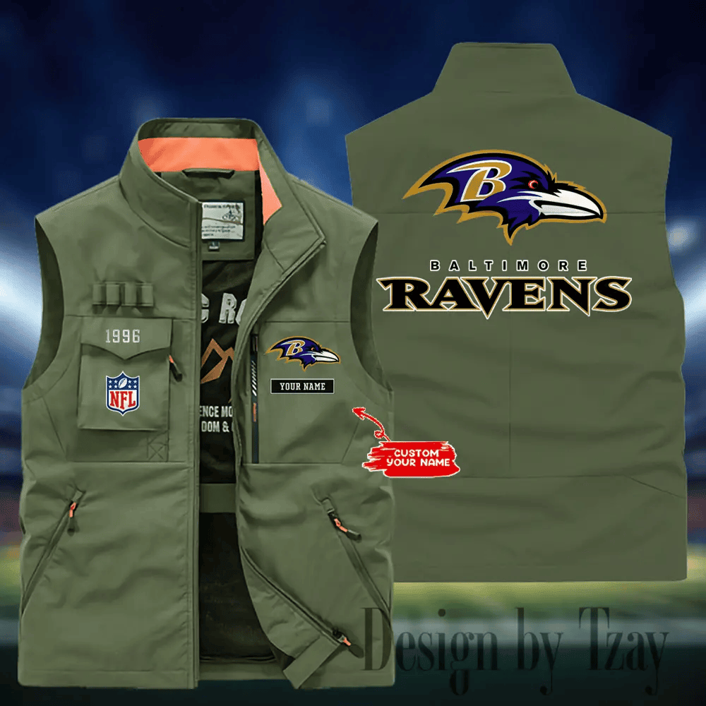Baltimore Ravens Sleeveless Jacket Multicolor S9SLJK100