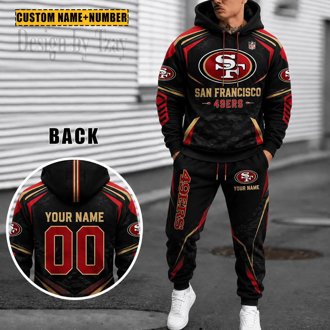 San Francisco 49ers Personalized Combo Hoodie And Sweatpants Gift For Fan VA1030