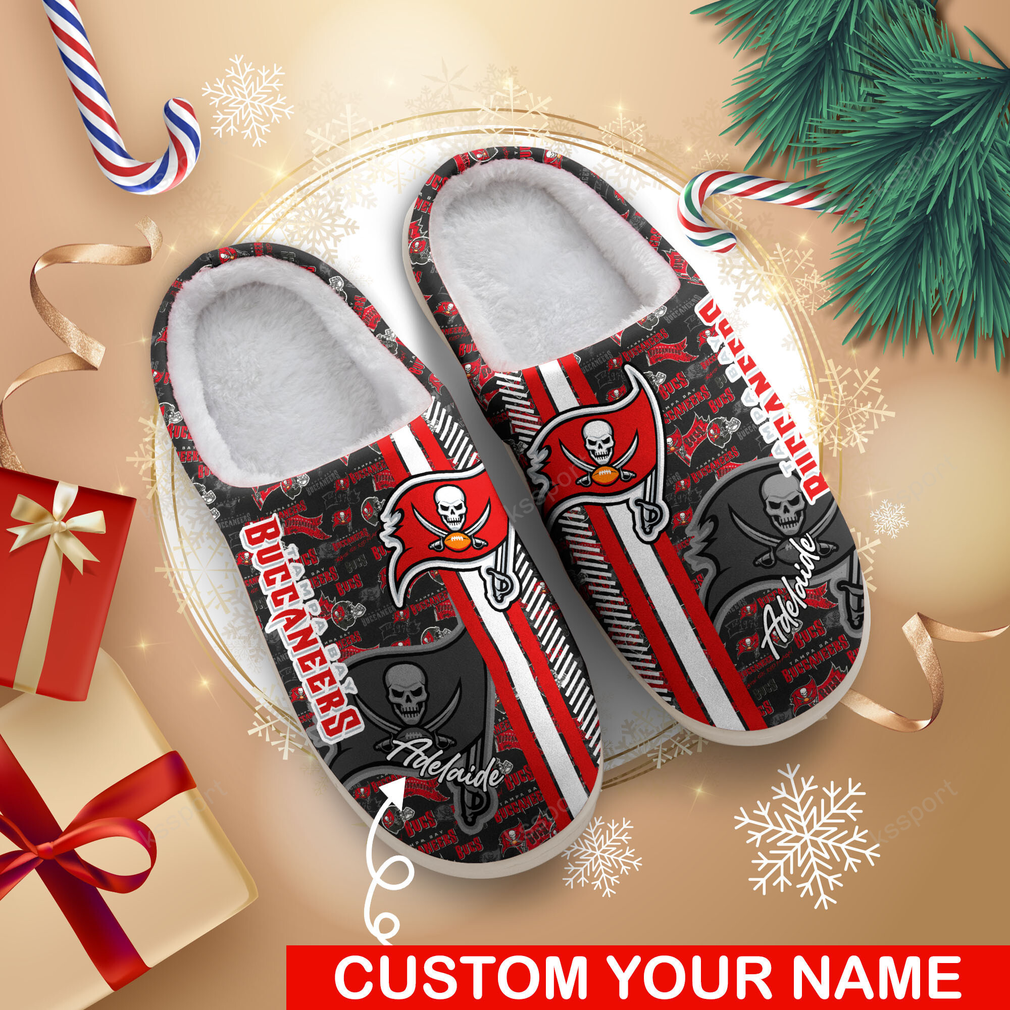 Tampa Bay Buccaneers Personalized Slipper BG86