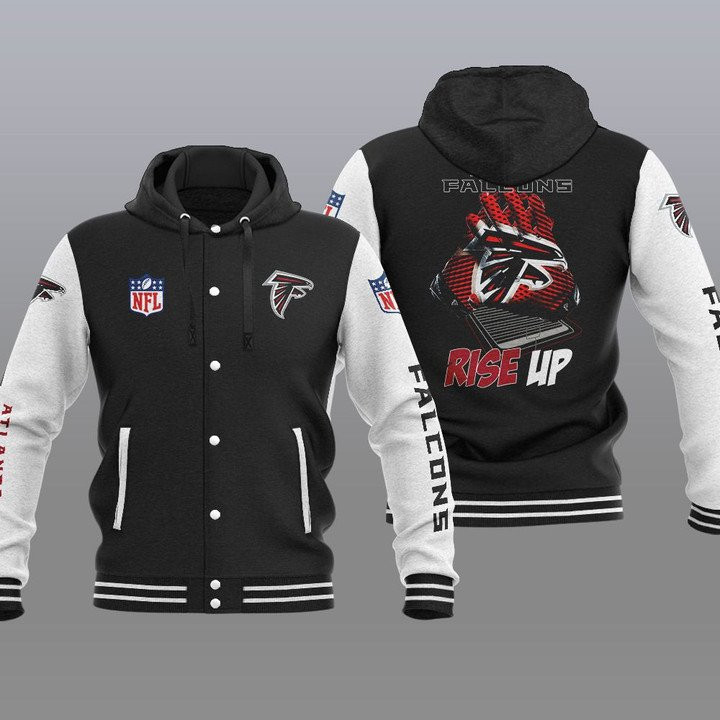 Atlanta Falcons Hooded Baseball Jacket 30