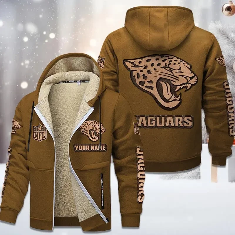 Jacksonville Jaguars DMTZ0852 Premium Sherpa-Lined Winter Hoodie – Personalized Edition