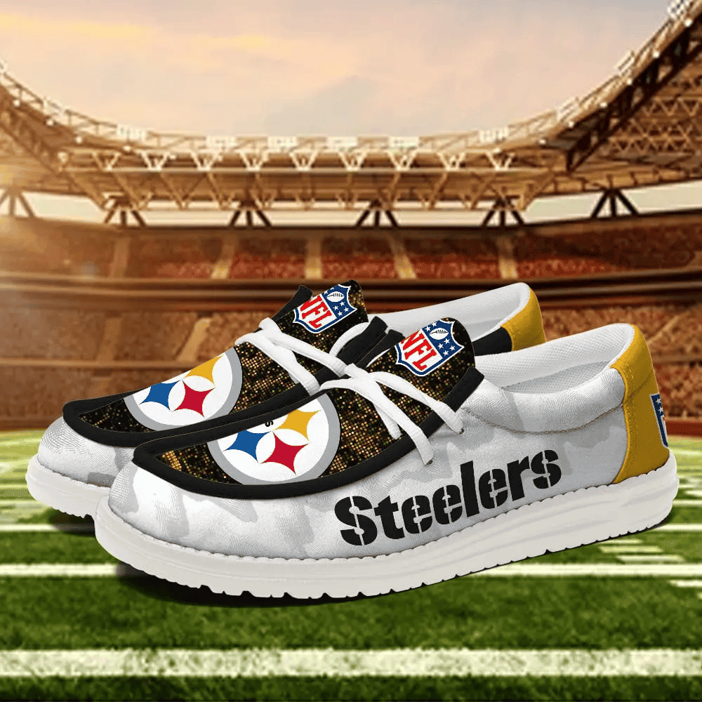 Pittsburgh Steelers Moccasin Slippers - Hey Dude Shoes Style AZCHDUDE243