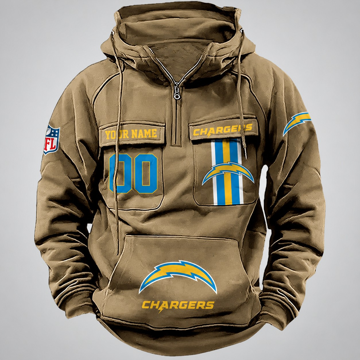 Los Angeles Chargers Vintage Men Hoodie DV2 AZVMHD429