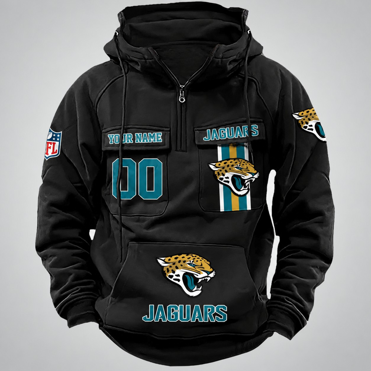 Jacksonville Jaguars Vintage Men Hoodie DV2 AZVMHD426