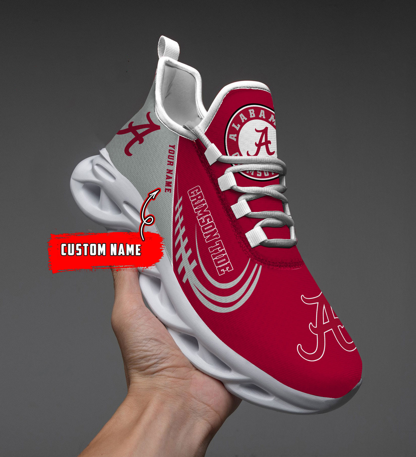 Alabama Crimson TidePERSONALIZED MAX SOUL SHOES AL008