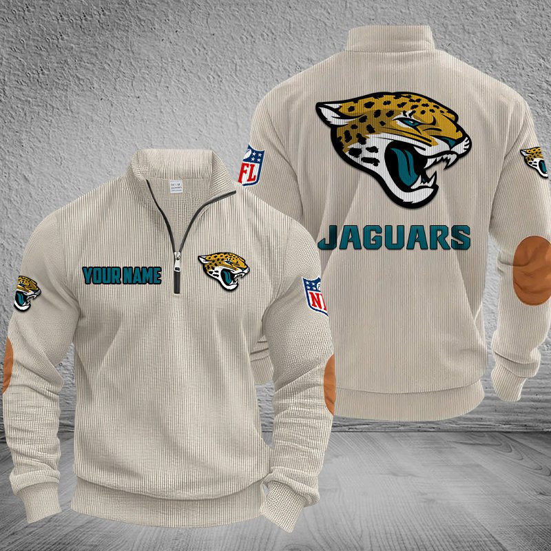 Jacksonville Jaguars DMSH0283 Stand Collar Half-zip Sweatshirt Multicolor