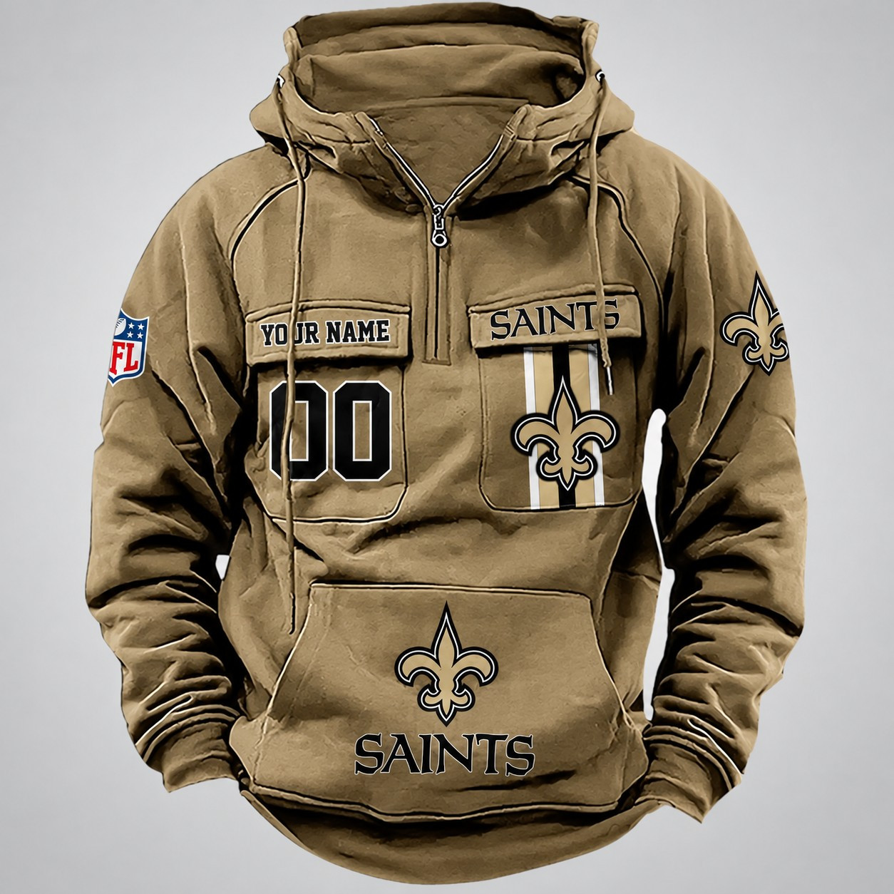 New Orleans Saints Vintage Men Hoodie DV2 AZVMHD434