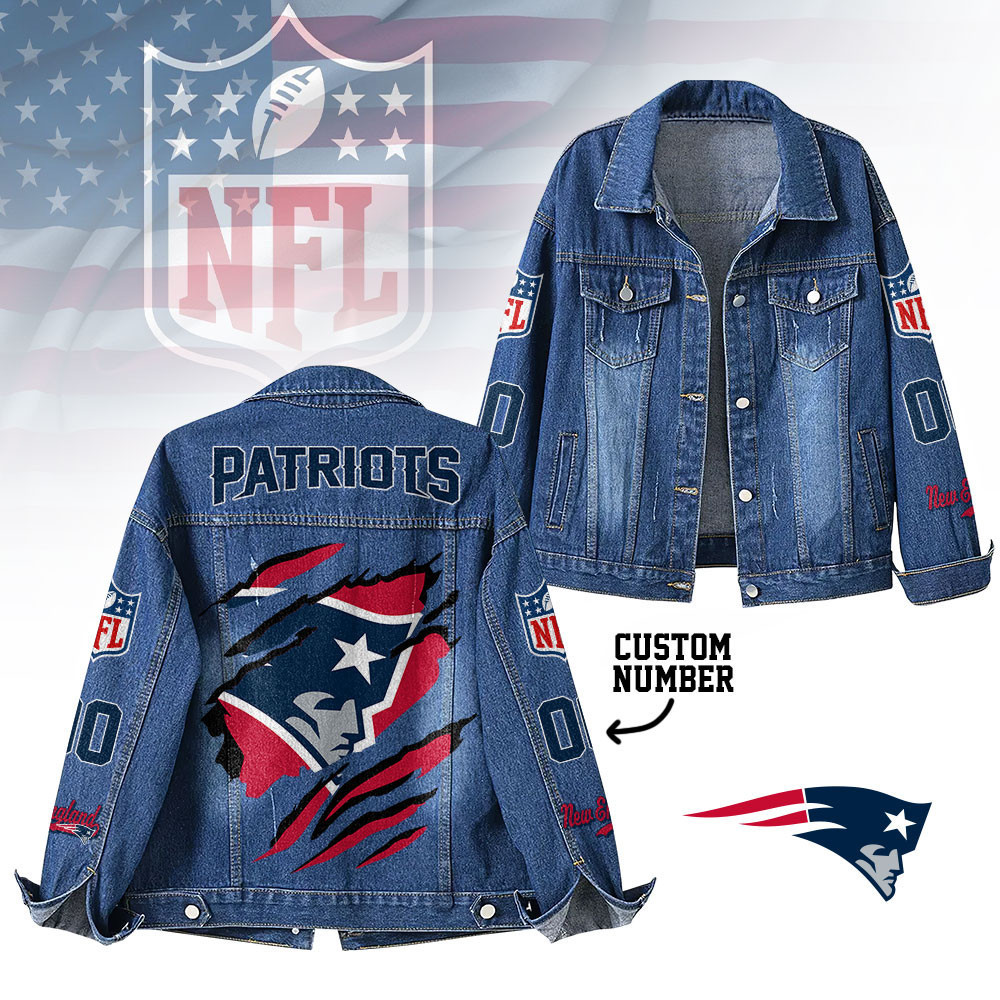 New England Patriots | Premium Iconic Streetwear Denim Jacket NTH1