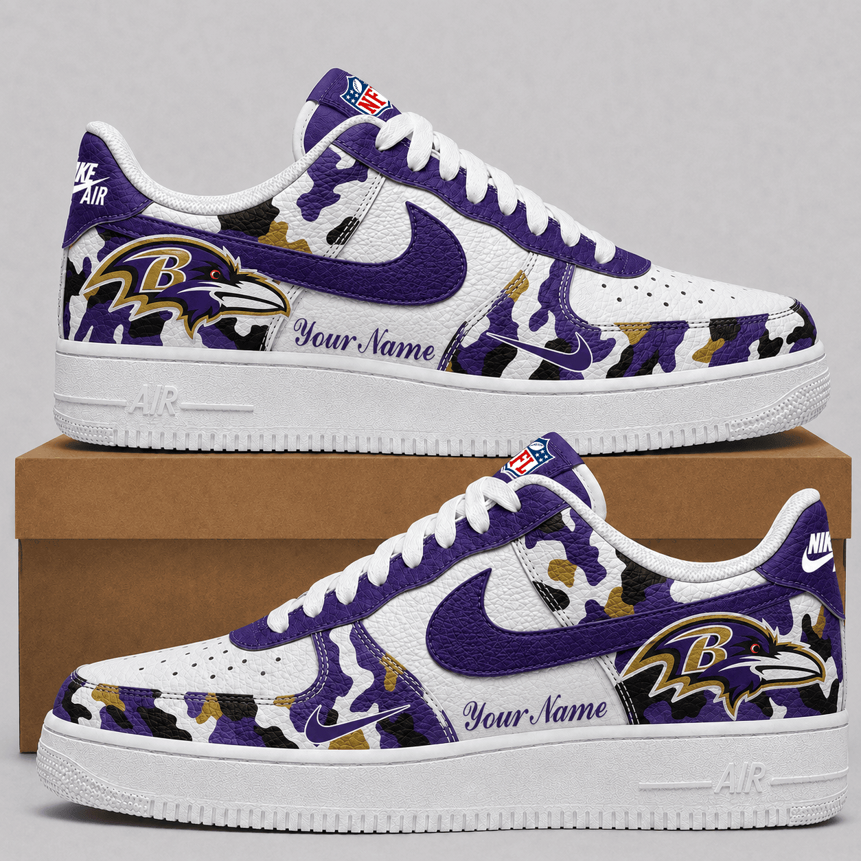 Baltimore Ravens | Premium NFL Team AF1 Shoes VA920