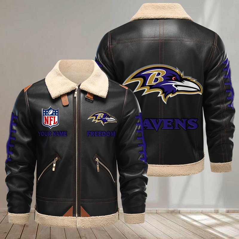 Baltimore Ravens DMLK1130 Leather Jacket – Premium & Ultra-Thick Leather Jacket