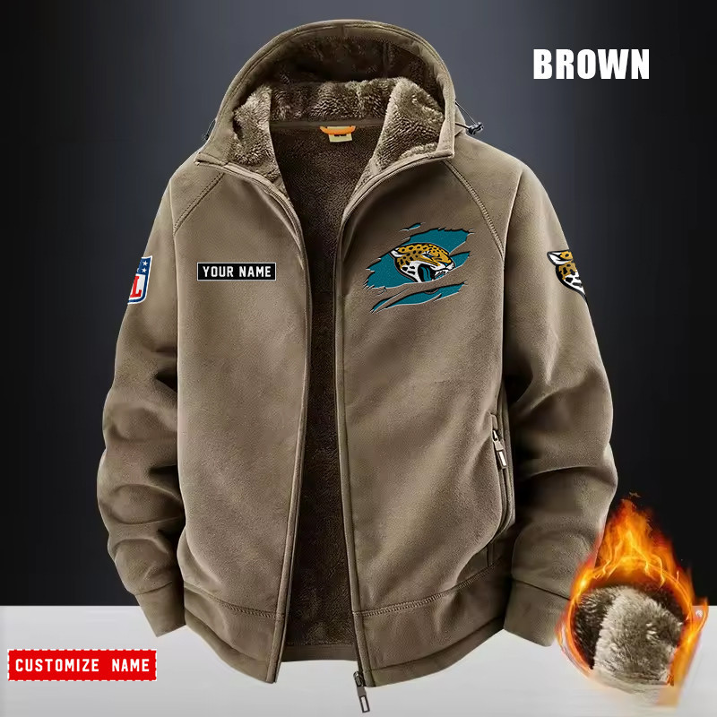 Jacksonville Jaguars Fleece Fashion Hooded Jacket Outdoor SPTFFHJ047