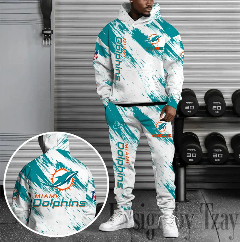 Miami Dolphins Combo Hoodie And Sweatpants Gift For Fan AZHD1373