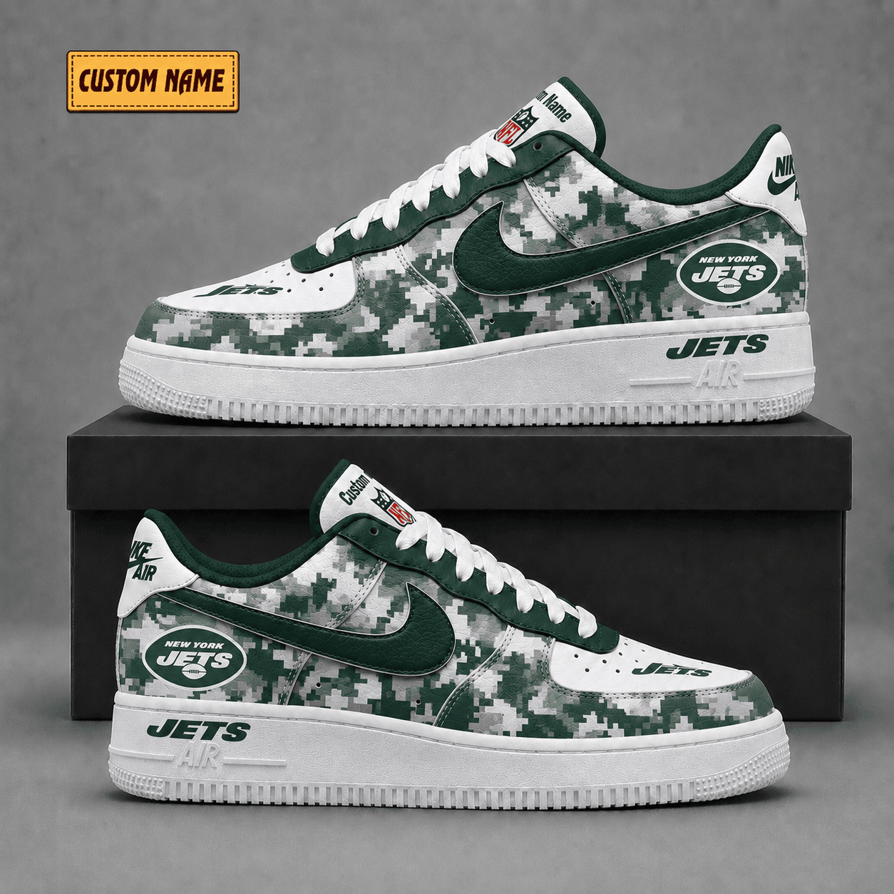 New York Jets | Premium NFL Fear The Team AF1 Sneakers - VA38821