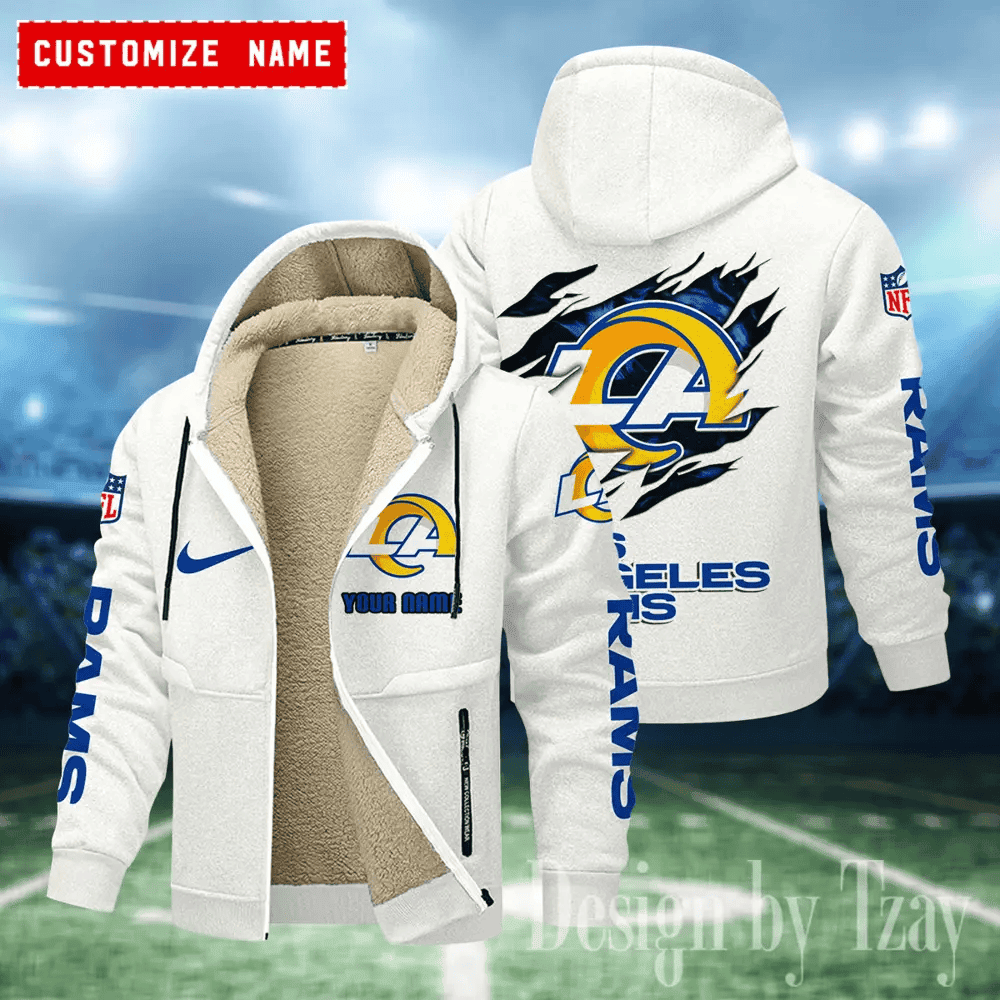 Los Angeles Rams Hoodies Zip Velvet Coat AANZTZH084
