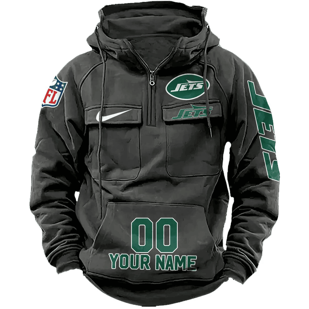 New York Jets Vintage Men Hoodie AZVMHD086