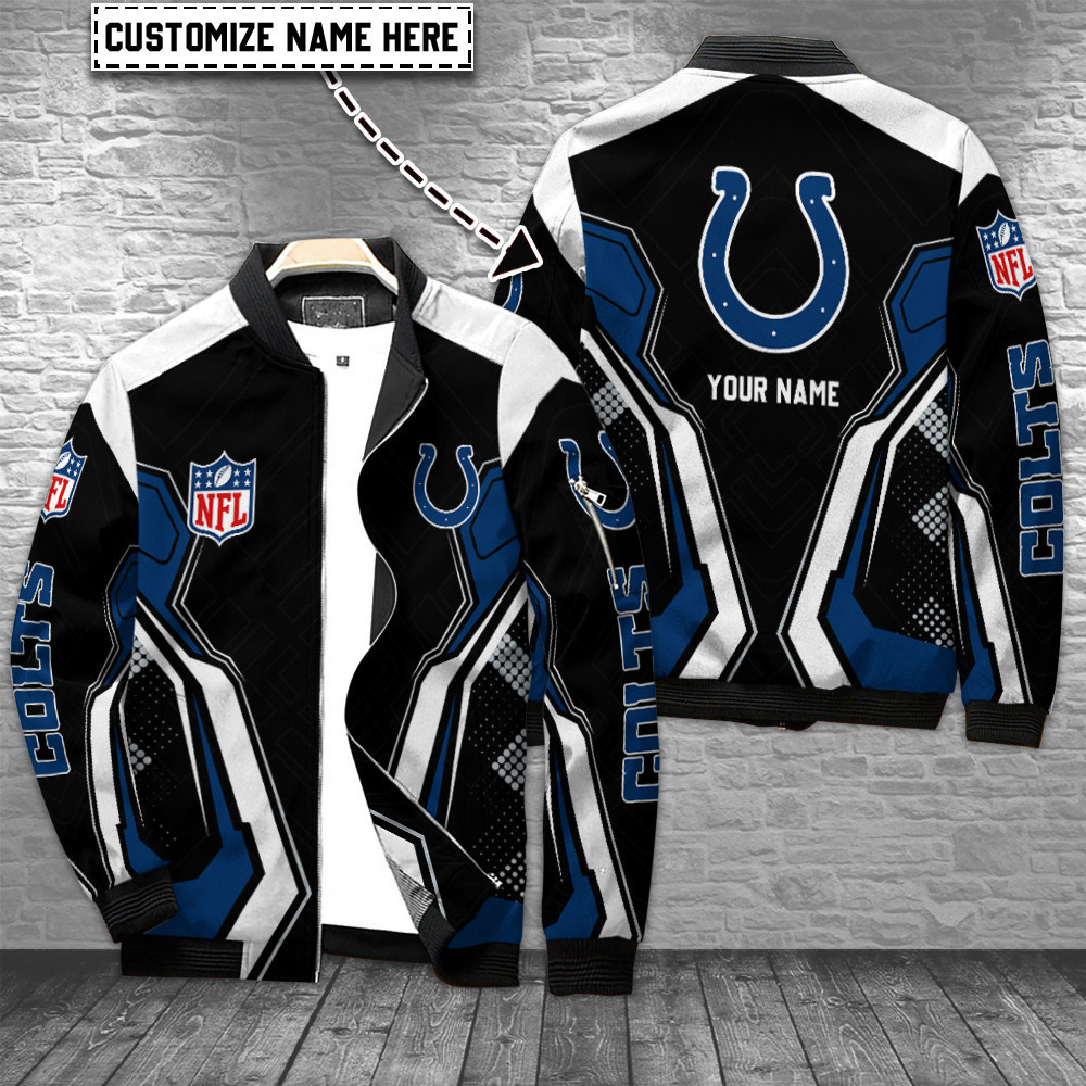 Indianapolis Colts Personalized Bomber Jacket AZCBJ084