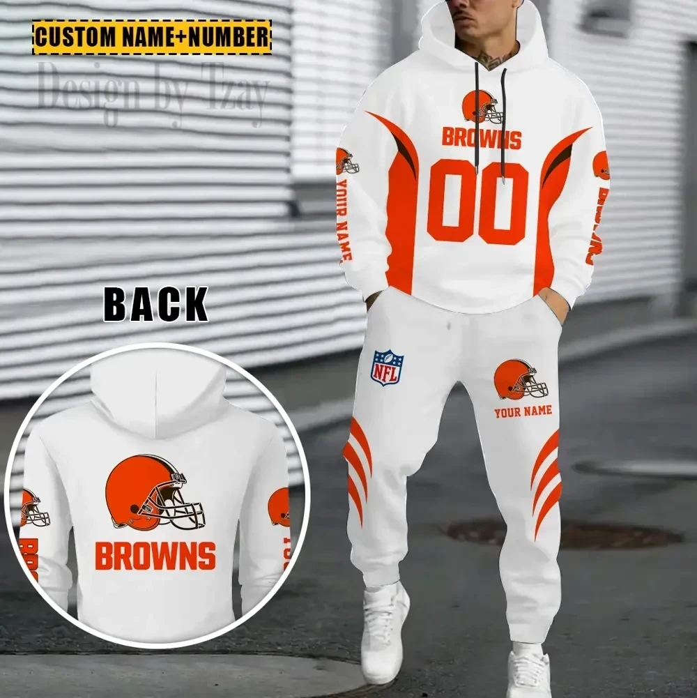 Cleveland Browns Combo Hoodie And Sweatpants Gift For Fan AZHD1024