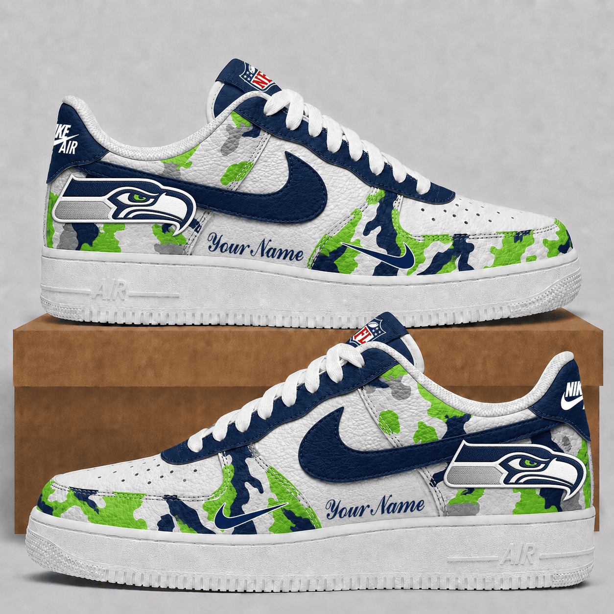 Seattle Seahawks | Premium NFL Team AF1 Shoes VA916