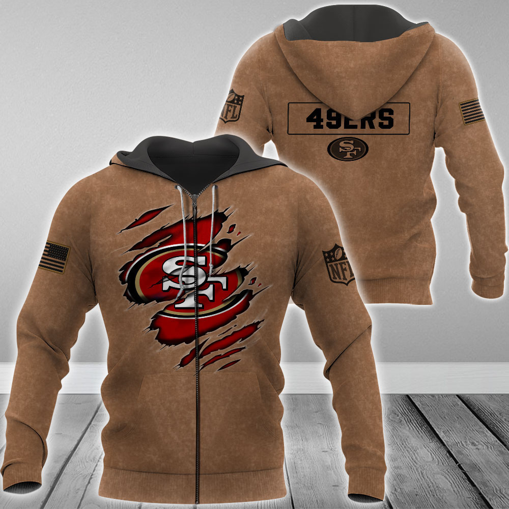 NFL San Francisco 49ers Zip Hoodie 3D Nicegift 3ZHW8H4