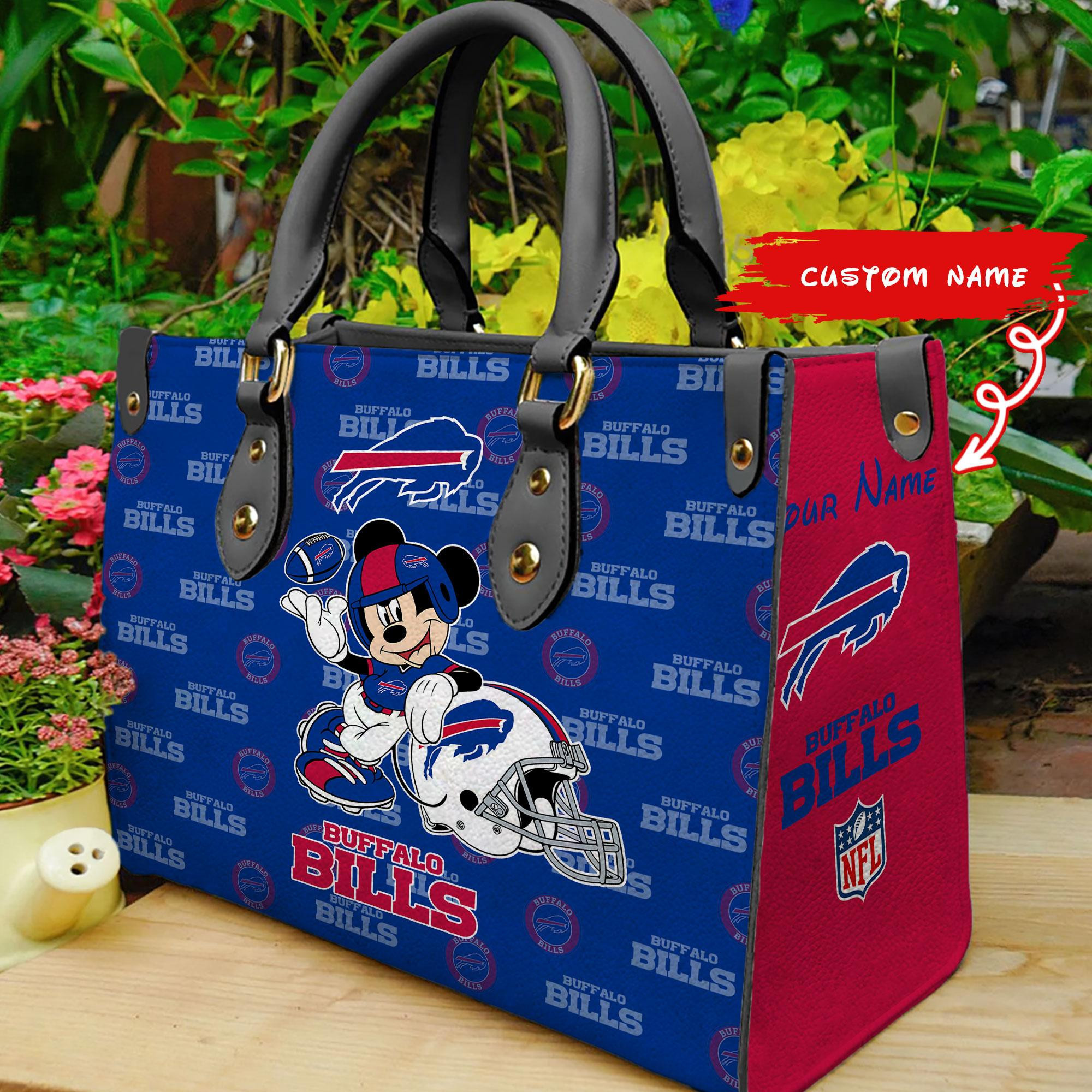 Buffalo Bills Personalized Leather Hand Bag BB435