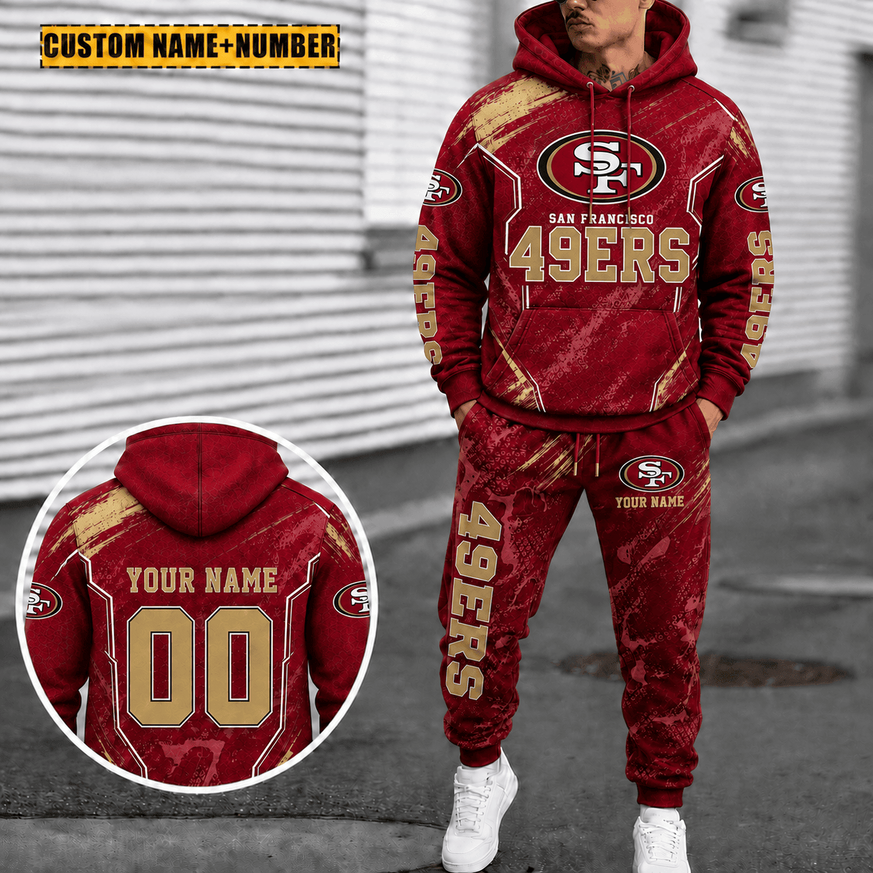 San Francisco 49ers Personalized Combo Hoodie And Sweatpants Gift For Fan VAN3141