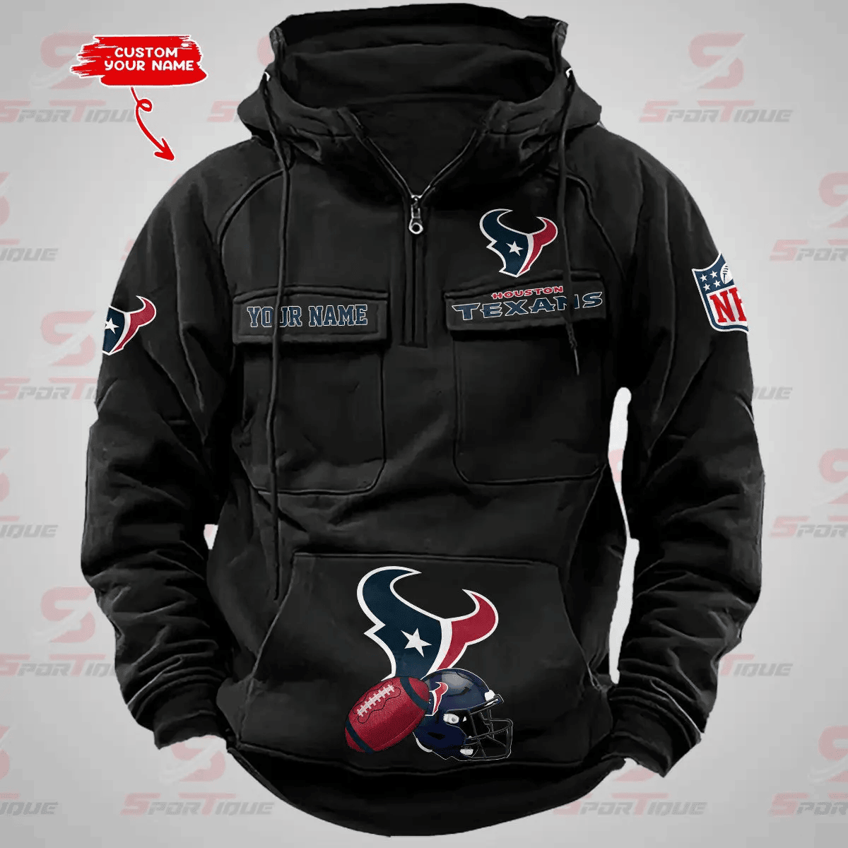 Houston Texans Vintage Men Hoodie AZVMHD365