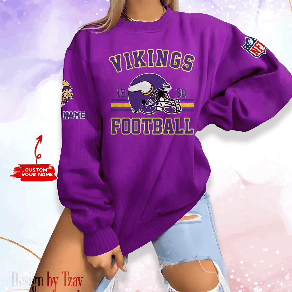 Minnesota Vikings Personalized Fashion Design New Woolen Sweater BGSWT237