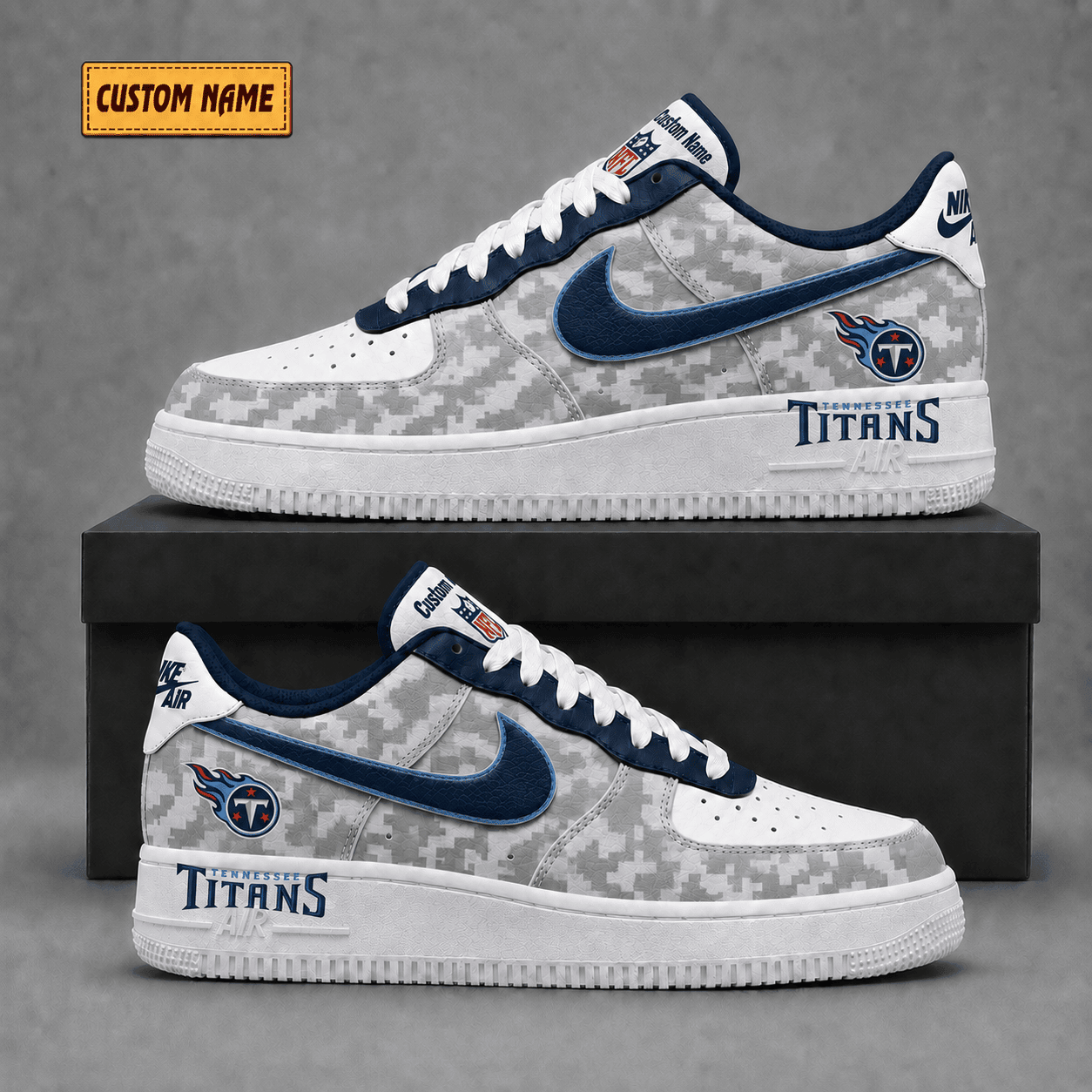 Tennessee Titans | Premium NFL Fear The Team AF1 Sneakers - VA36233