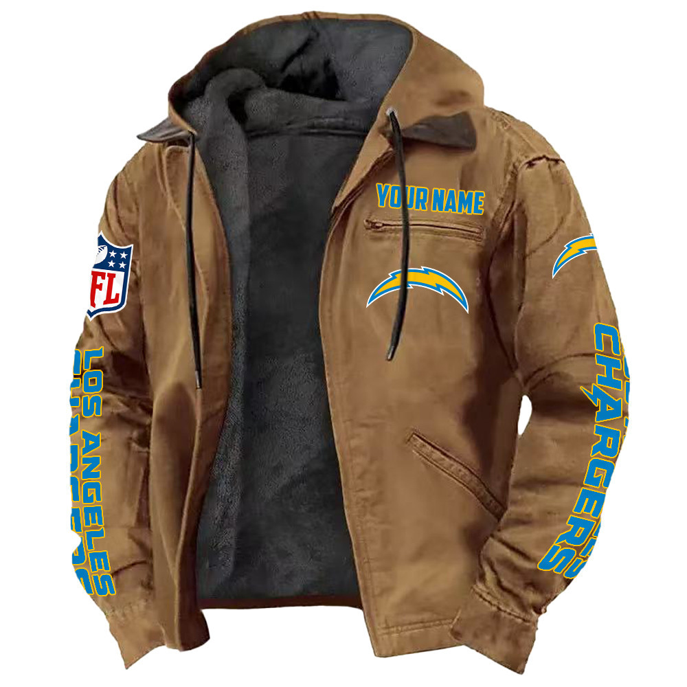 Los Angeles Chargers DMJK0018 Hooded Cardigan Jacket