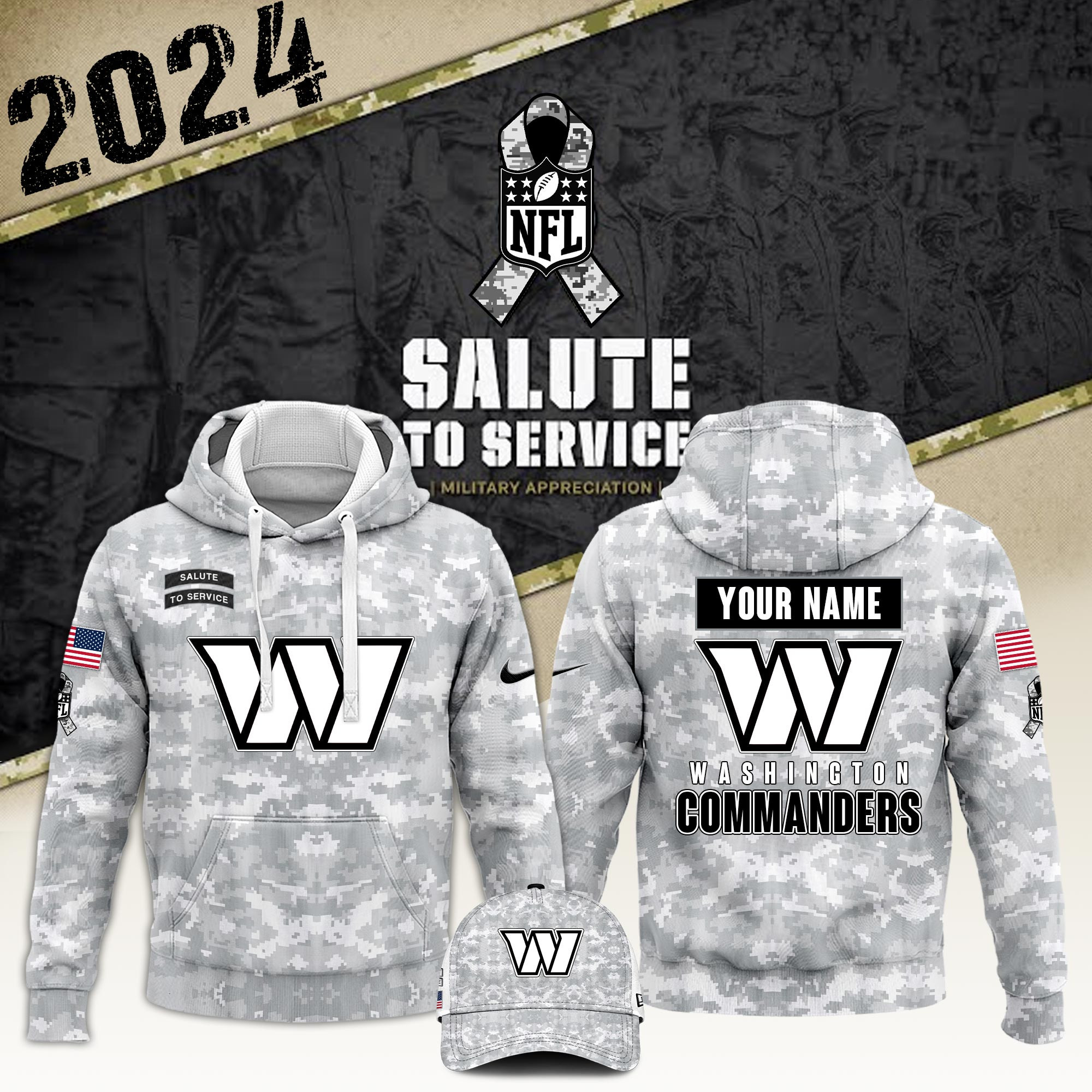Washington Commanders Veterans Day Hoodie VTR4229