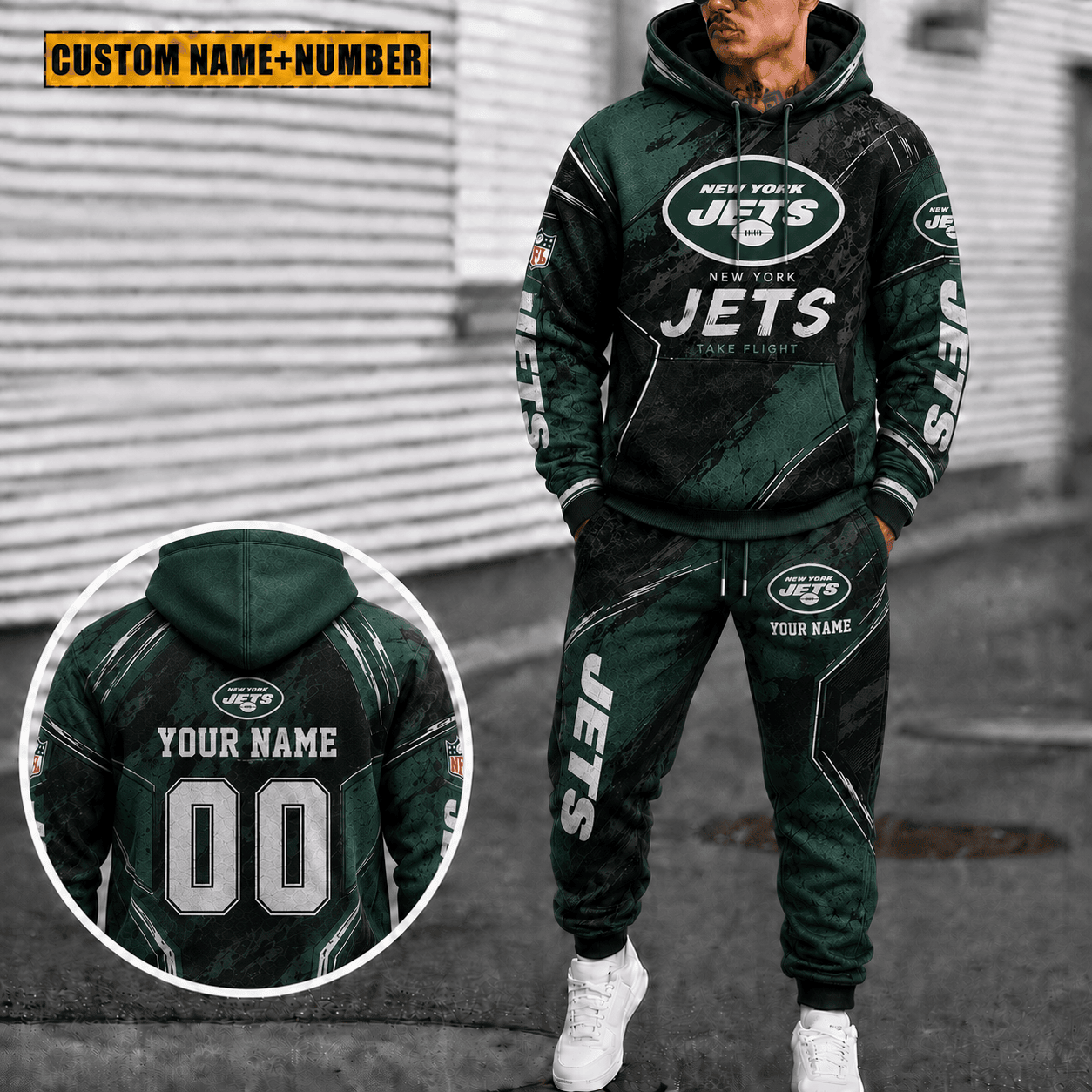 New York Jets Personalized Combo Hoodie And Sweatpants Gift For Fan VAN40028