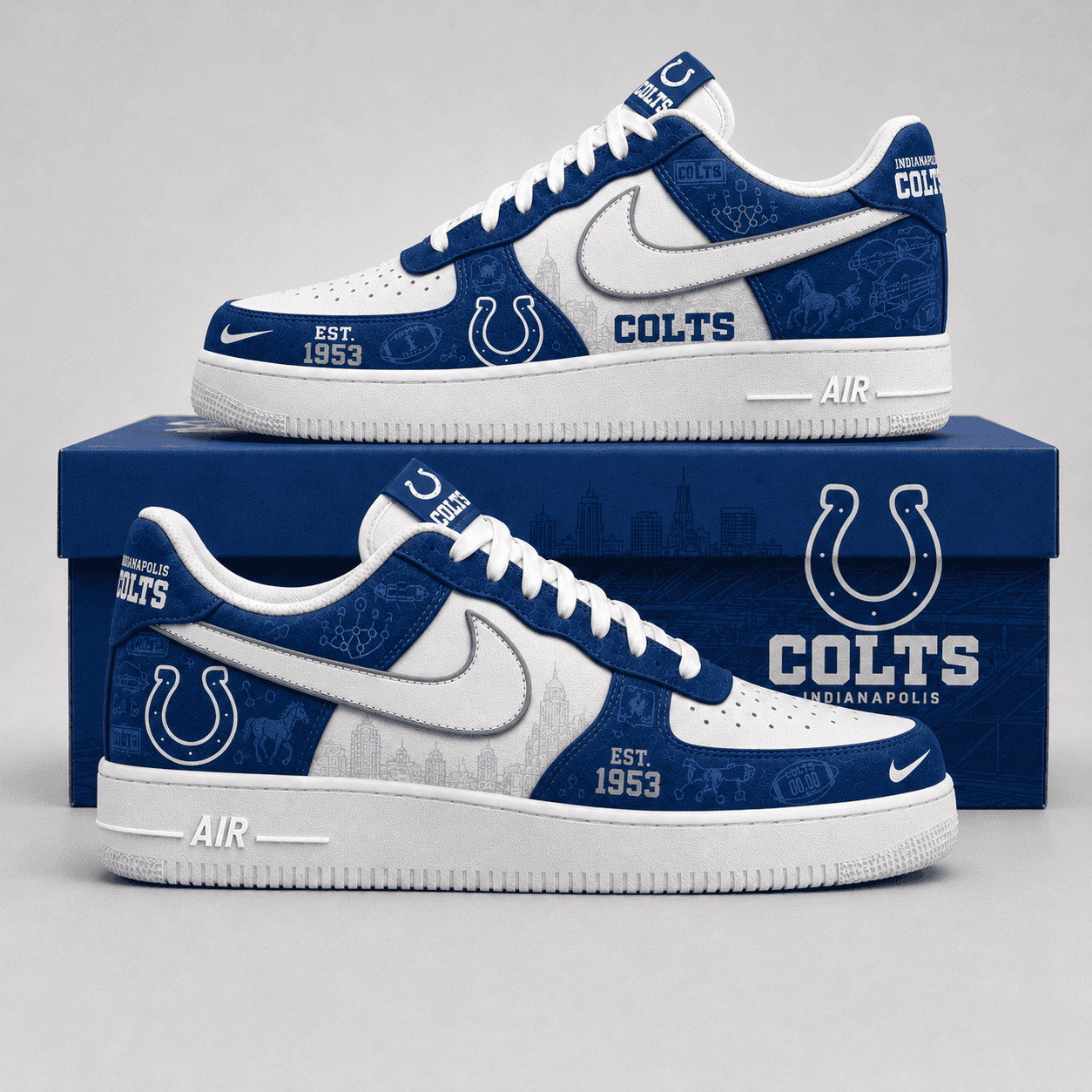 Indianapolis Colts | Premium NFL Game Ready Fan AF1 Shoes - VA35230