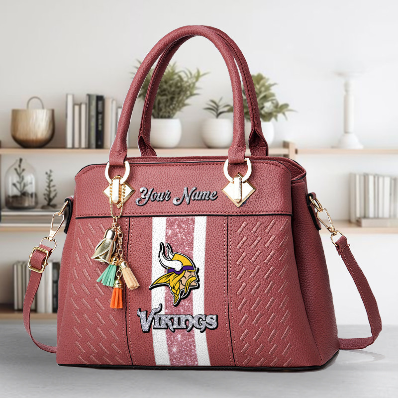 Minnesota Vikings DMHY0795 Zip Handbag Multicolor