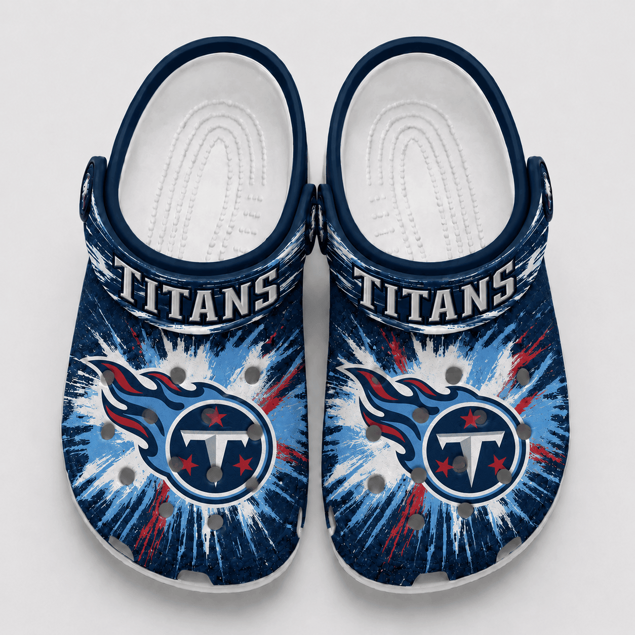 Tennessee Titans | Premium NFL Splash Burst Fan Crocs VAN237
