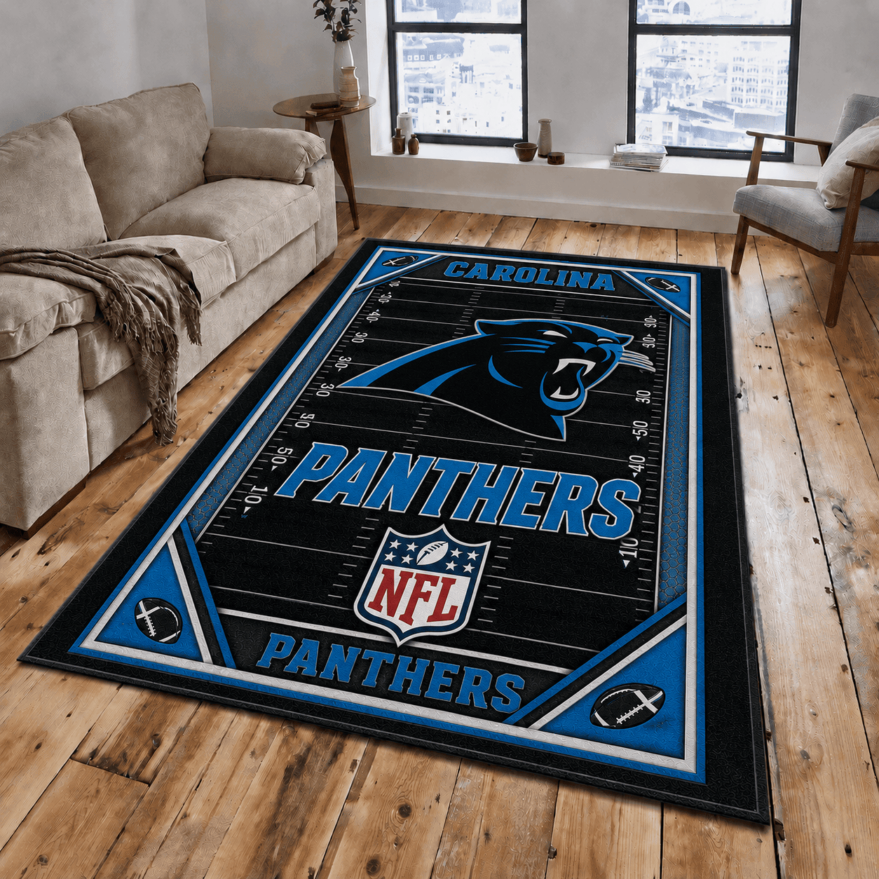 Carolina Panthers Rug Living Room Floor Decor Fan Gifts VA6043