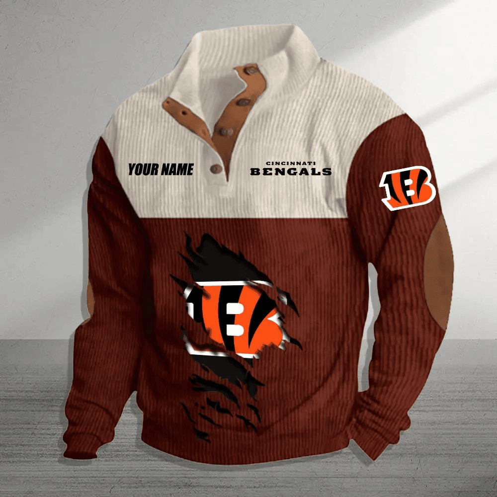 Cincinnati Bengals Premium Personalized Game-Day Pullover S9DBSCH135